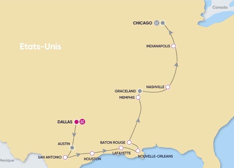 Circuit The American Way : de Dallas à Chicago 14 jours - 12 nuits - 2