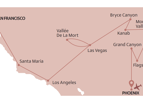 2026 - Circuit Sentiers de l'Ouest ext. San Francisco - De Phoenix à San Francisco - 36 personnes maximum - 6