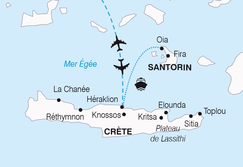 Circuit Grèce Douceurs Méditerranéennes, entre Crète et Santorin Crète