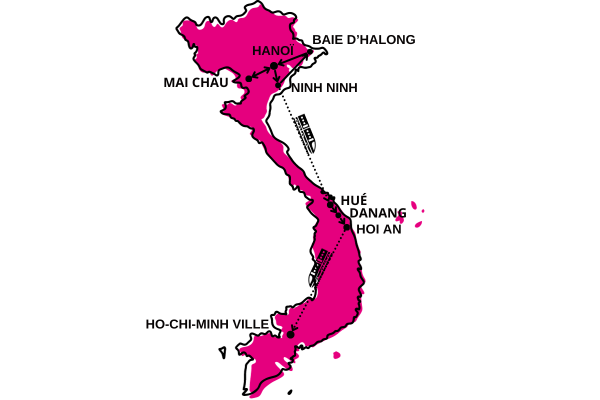 Circuit Des Rizières de Mai Chau à la Baie d'Halong **OP Carrefour** - 1