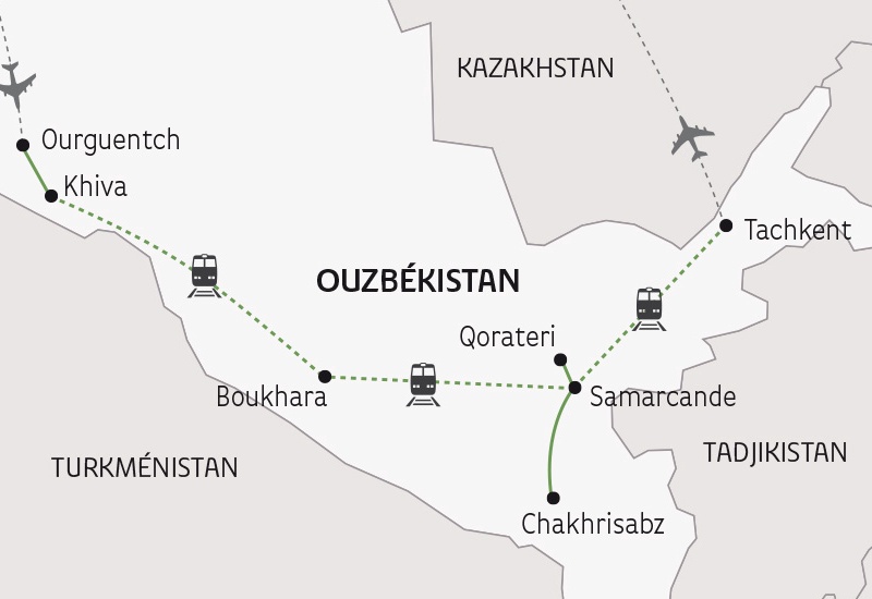 La Route de la Soie, d'Ourguentch à Tachkent, sur vols Uzbekistan Airways - 1