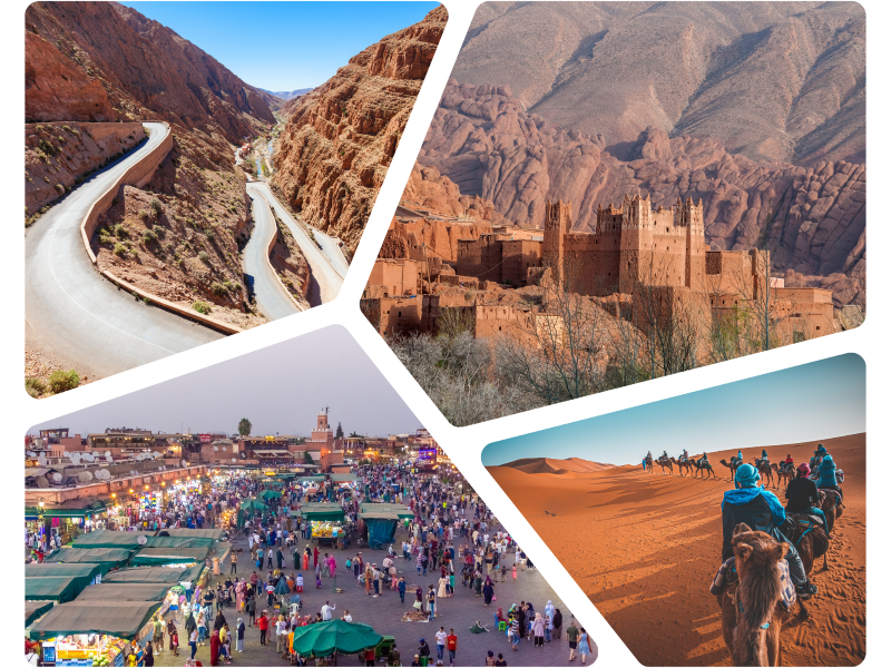 Marrakech, Route des Mille kasbahs et désert de Merzouga - 1