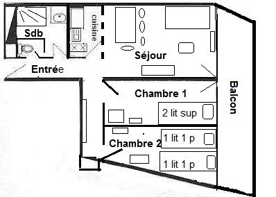 3 Pièces 6 pers - AIME 2000 - PLAGNE AIME 2000 - ref C125A2 - 2