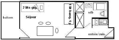 Studio 3 pers - LE FRANCE - PLAGNE CENTRE - ref 735FR - 7