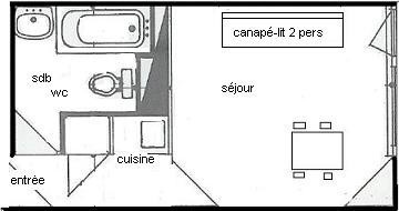 Studio 2 people - LE FRANCE - PLAGNE CENTRE - ref 204FR - 8