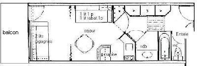 Studio 3/4 pers. Partie Étoile - PLAGNE AIME 2000 - ref D05A2 - 8