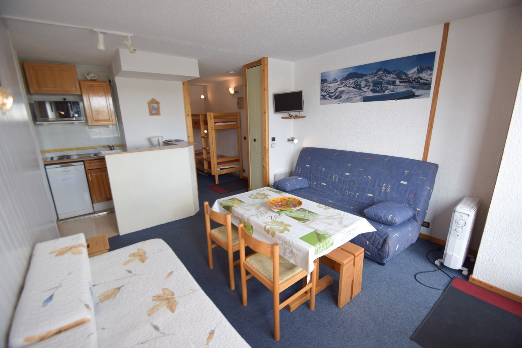 Studio cabine 3/4 pers - LE SQUAW VALLEY - PLAGNE VILLAGES - ref 014SQ - 1