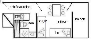 Studio 2/3 pers - LE FRANCE - PLAGNE CENTRE - ref 901FR - 2
