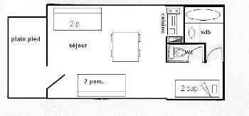 Studio cabine 3/4 pers - LE SQUAW VALLEY - PLAGNE VILLAGES - ref 014SQ - 8