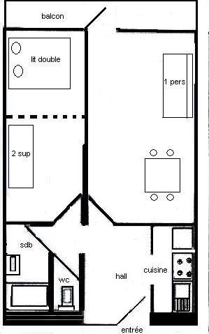 2 Pièces 5 pers - LE JANNU - PLAGNE CENTRE - ref 211JA - 9