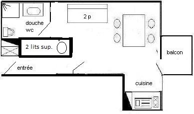 Studio 3/4 pers. 4 beds LES HAMEAUX I PLAGNE VILLAGES - ref 263H1 - 6