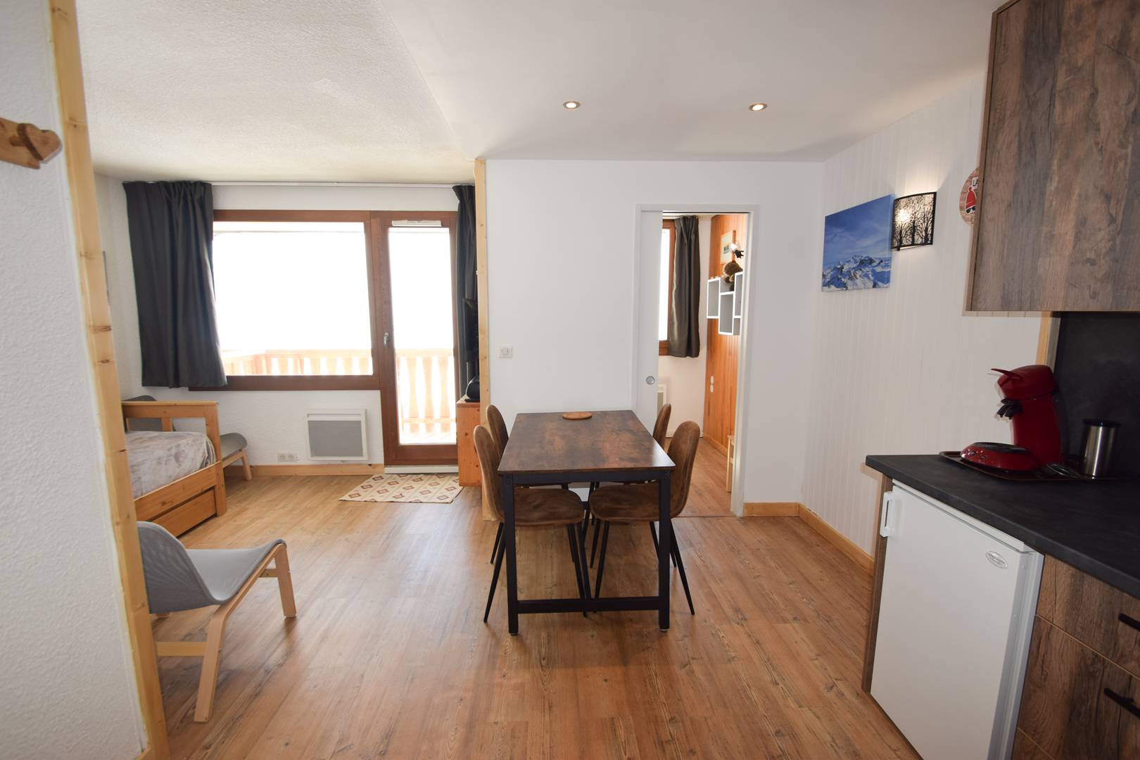 Studio + cabine 4/5 pers - LE SQUAW VALLEY - PLAGNE VILLAGES - rénové - ref 042SQ - 4