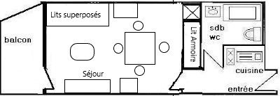 Studio 3/4 pers - LE FRANCE - PLAGNE CENTRE - ref 541FR - 9