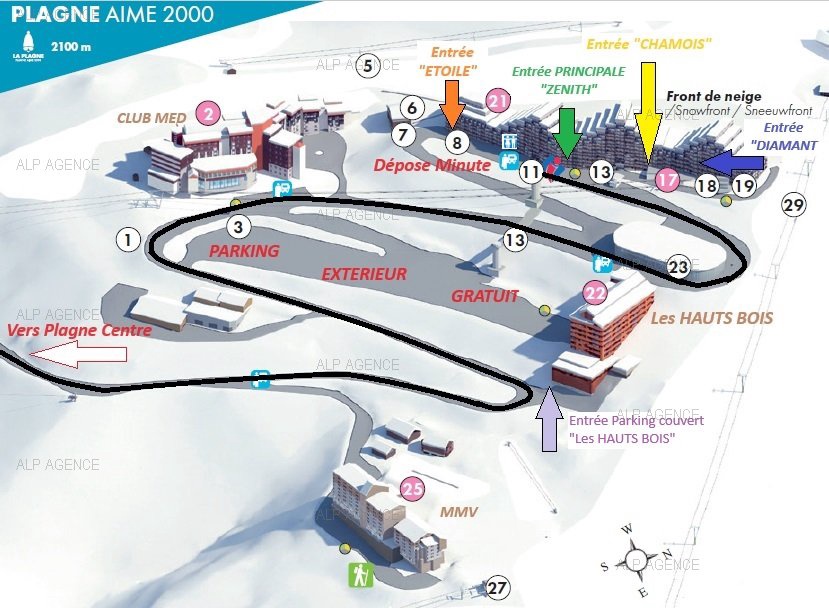 2 pièces 5 pers. Parking LES HAUTS BOIS - PLAGNE AIME 2000 - ref 001HB - 10