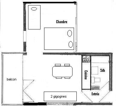 2 Pièces 4/5 pers - LE KILIMANDJARO - PLAGNE CENTRE - ref 014KI - 2