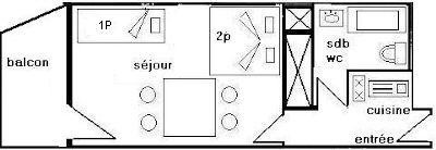 Studio 3 pers - LE FRANCE - PLAGNE CENTRE - ref 529FR - 2