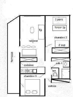 3 Pièces 6 pers - AIME 2000 - PLAGNE AIME 2000 - ref Q35A2 - 8