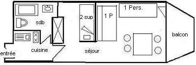 Studio 3/4 pers. 4 couchages PLAGNE AIME 2000 - ref E09A2 - 2