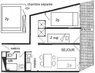 Appartement 3 chambres 8 pers - PLAGNE AIME 2000 - ref C124A2 - 6