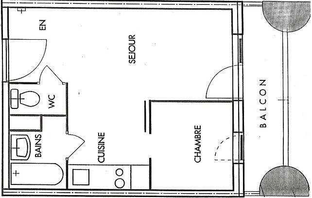 2 pièces 4 pers- WIFI- Le CERVIN- PLAGNE SOLEIL - ref 114CE - 2