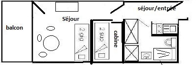 Studio 3/4 people - LE FRANCE - PLAGNE CENTRE - ref 536FR - 6