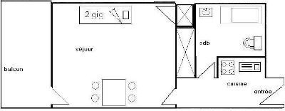Studio 2pers LE FRANCE PLAGNE CENTRE - ref 223FR - 9