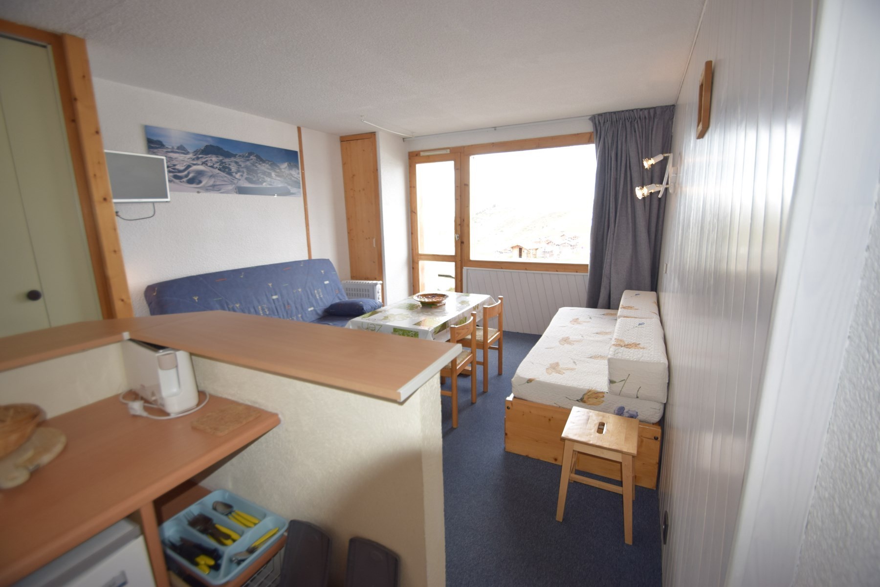Studio cabine 3/4 pers - LE SQUAW VALLEY - PLAGNE VILLAGES - ref 014SQ - 2