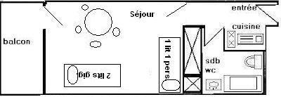 Studio 3 people - LE FRANCE - Plagne Centre - ref 642FR - 6