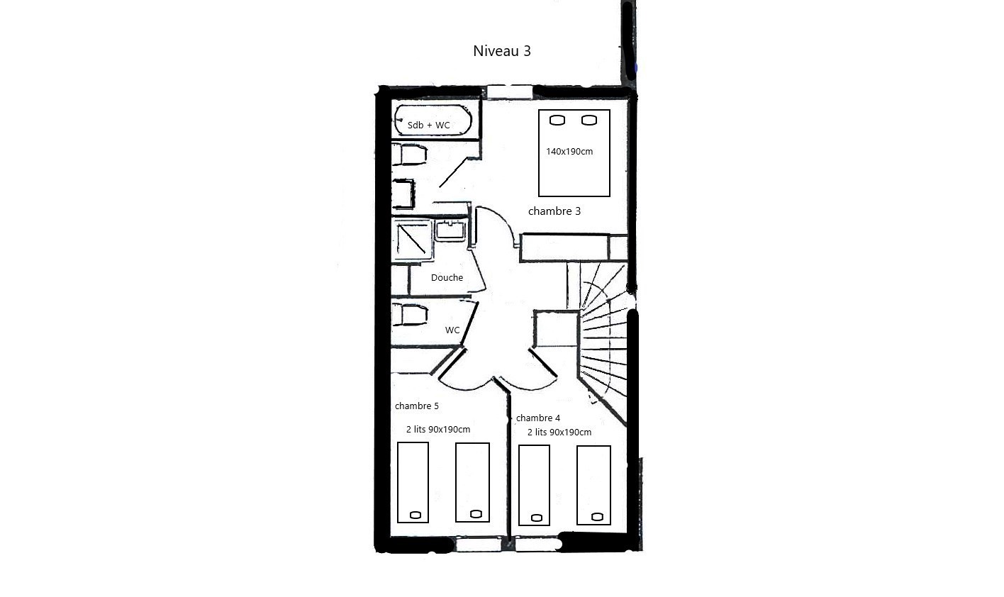 CHALET LES PRAZ N°112 - PLAGNE VILLAGES - classé 3* - ref CHPRA112 - 9