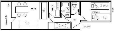 2P 5 pers - LE SHANGRILA - PLAGNE CENTRE - ref 015SH - 2